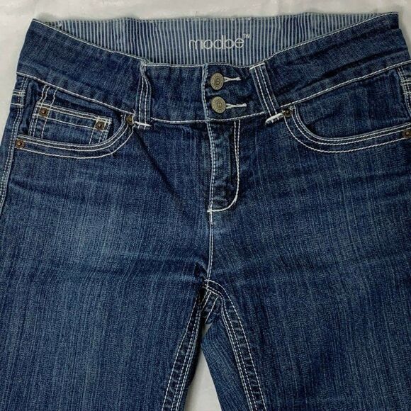 Modbe Denim London Bermuda Shorts 10 Med Wash - Picture 4 of 5